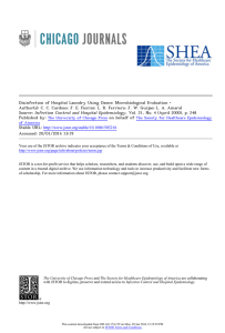 Disinfection of Hospital Laundry Using Ozone: Microbiological