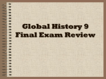 Global History 9 Final Exam Review