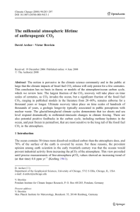 The millennial atmospheric lifetime of anthropogenic CO2