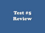 Test #5 Review