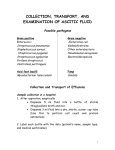 collection, transport, and examination of ascitic fluid