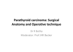 Parathyroid carcinoma: Surgical Anatomy and Operative technique