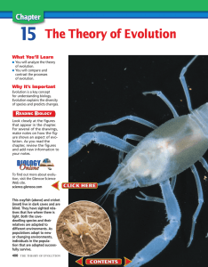 Chapter 15: The Theory of Evolution