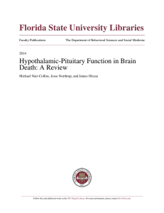 Hypothalamic-Pituitary Function in Brain Death: A Review