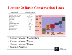 Lecture 2: Basic Conservation Laws