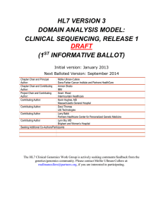 HL7 V2.5.1 Genetic Test Result Message