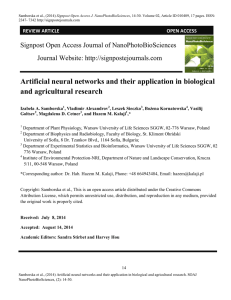 Artificial neural networks and their application in biological and