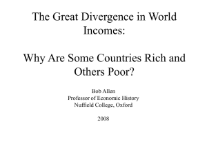 The Great Divergence in World Incomes