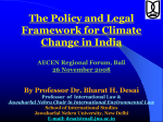 The Policy and Legal Framework for Climate Change in India