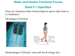 Frictional forces