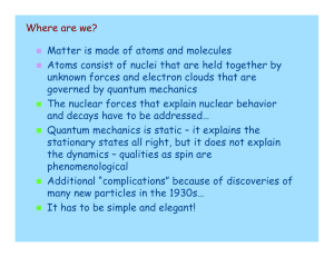 Where are we? Matter is made of atoms and molecules Atoms