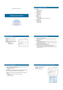 Sampling and estimation