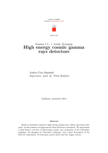 High energy cosmic gamma rays detectors