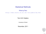 Lecture notes: Missing Data - Department of Statistics Oxford
