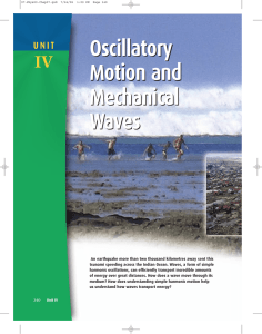 Oscillatory Motion and Mechanical Waves Oscillatory Motion and
