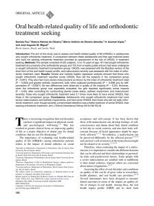 Oral health-related quality of life and orthodontic treatment seeking