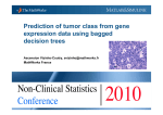 Prediction of tumor class from gene expression data using bagged