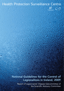 National Guidelines for the Control of Legionellosis in Ireland, 2009