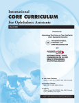 International CORE CURRICULUM For Ophthalmic Assistants