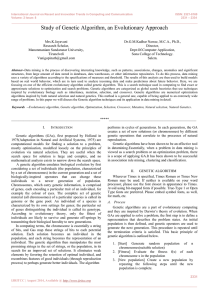 Study of Genetic Algorithm, an Evolutionary Approach