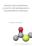 Analysis and engineering of acetyl