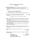 Statistical Concepts for Disease Detectives Division C