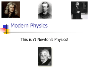 1. Modern Physics