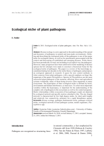 Ecological niche of plant pathogens