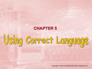Chapter 5: Using Correct Language