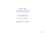 Probability Basics - Simon Fraser University