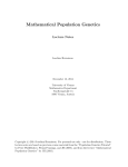 Mathematical Population Genetics