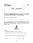 Grade 6 Math Circles Circuits Electricity