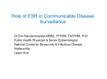 Role of ESR in Communicable Disease Surveillance