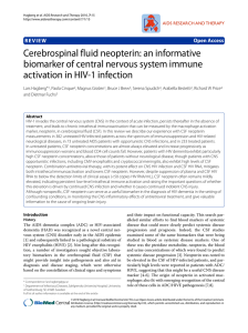 Cerebrospinal fluid neopterin: an informative biomarker of central