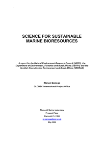 science for sustainable marine bioresources