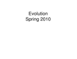 Evolution Spring 2010