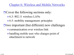 Chapter 6: Wireless and Mobile Networks