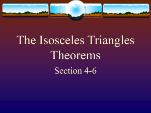 Analyzing Isosceles Triangles