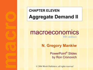 Mankiw 5/e Chapter 11: Aggregate Demand II