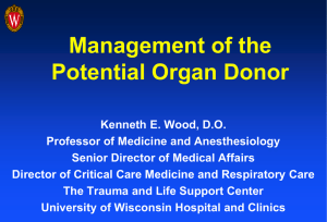 Donor Management Goals - Organ Donation Alliance