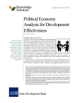 Political Economy Analysis for Development Effectiveness