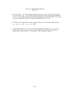 Physics 105 - Multiple Choice Questions Ch 16