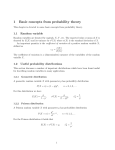 1 Basic concepts from probability theory