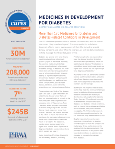 Medicines in Development for Diabetes