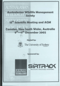 Camden 2002 - Australasian Wildlife Management Society