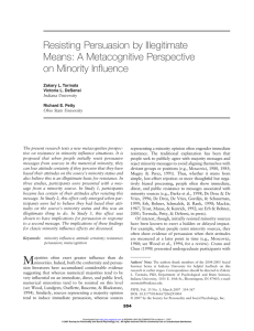 Resisting Persuasion by Illegitimate Means: A Metacognitive