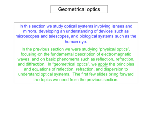 N15_Geom_Optics - University of Arizona