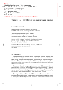 Chapter 16 MRI Issues for Implants and Devices