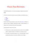 Oracle Data Dictionary