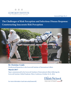 The Challenges of Risk Perception and Infectious Disease Response